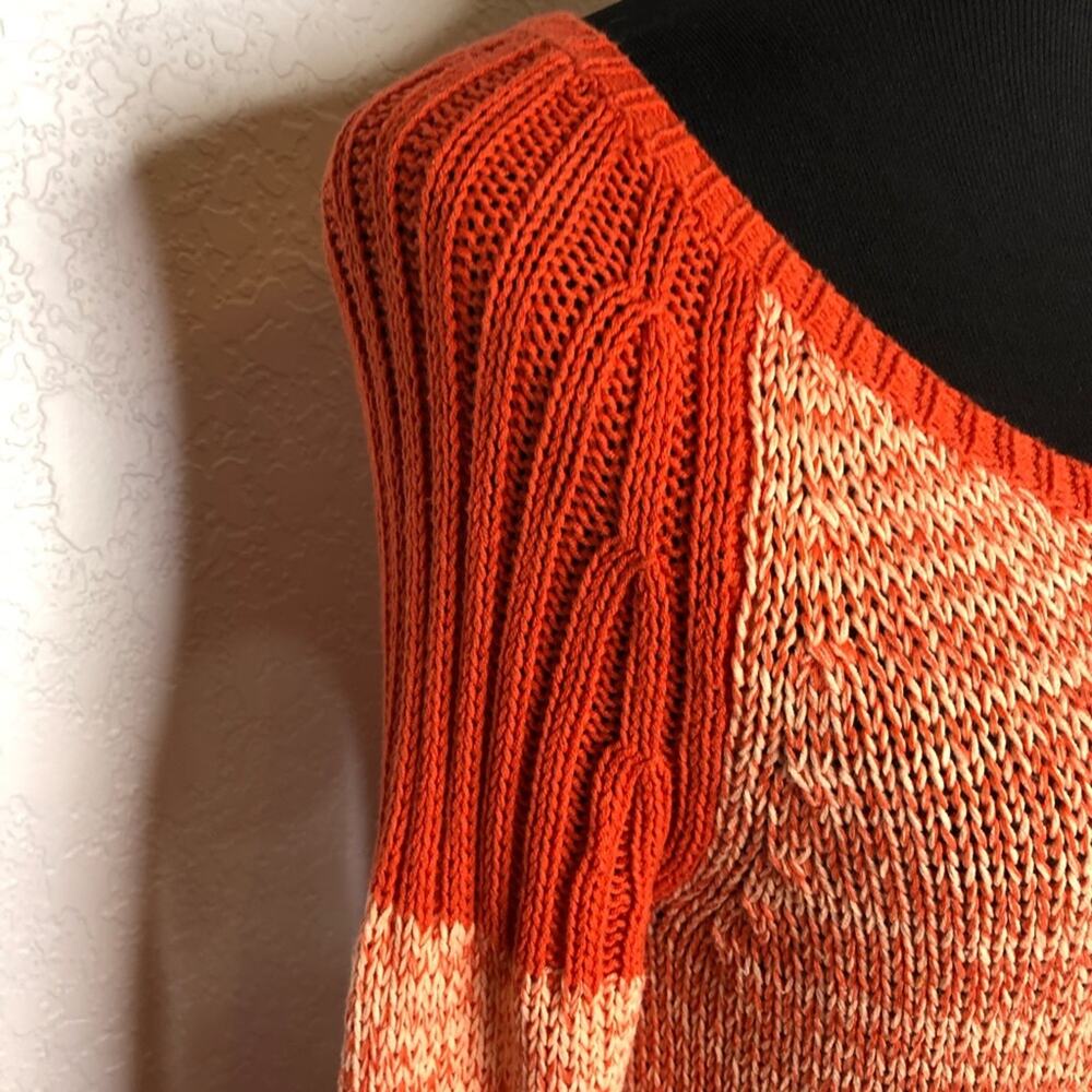 Wooden Ships dark light orange knit sweater size Small / Medium - Picture 6 of 9